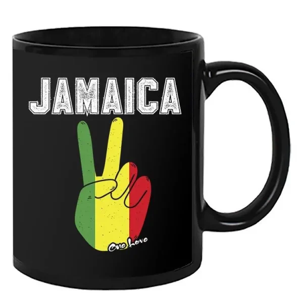 Jamaica Peace Sign Mug -SPIdeals Designs